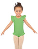 Solid Lycra Tank with Gather Sleeve and Legs Leotard