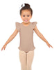 Solid Lycra Tank with Gather Sleeve and Legs Leotard