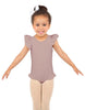 Solid Lycra Tank with Gather Sleeve and Legs Leotard