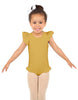 Solid Lycra Tank with Gather Sleeve and Legs Leotard
