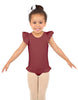 Solid Lycra Tank with Gather Sleeve and Legs Leotard