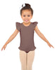 Solid Lycra Tank with Gather Sleeve and Legs Leotard