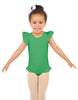 Solid Lycra Tank with Gather Sleeve and Legs Leotard