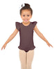 Solid Lycra Tank with Gather Sleeve and Legs Leotard