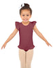Solid Lycra Tank with Gather Sleeve and Legs Leotard