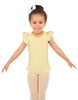 Solid Lycra Tank with Gather Sleeve and Legs Leotard