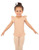 Solid Lycra Tank with Gather Sleeve and Legs Leotard