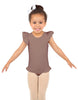Solid Lycra Tank with Gather Sleeve and Legs Leotard