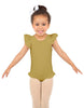 Solid Lycra Tank with Gather Sleeve and Legs Leotard