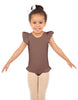 Solid Lycra Tank with Gather Sleeve and Legs Leotard