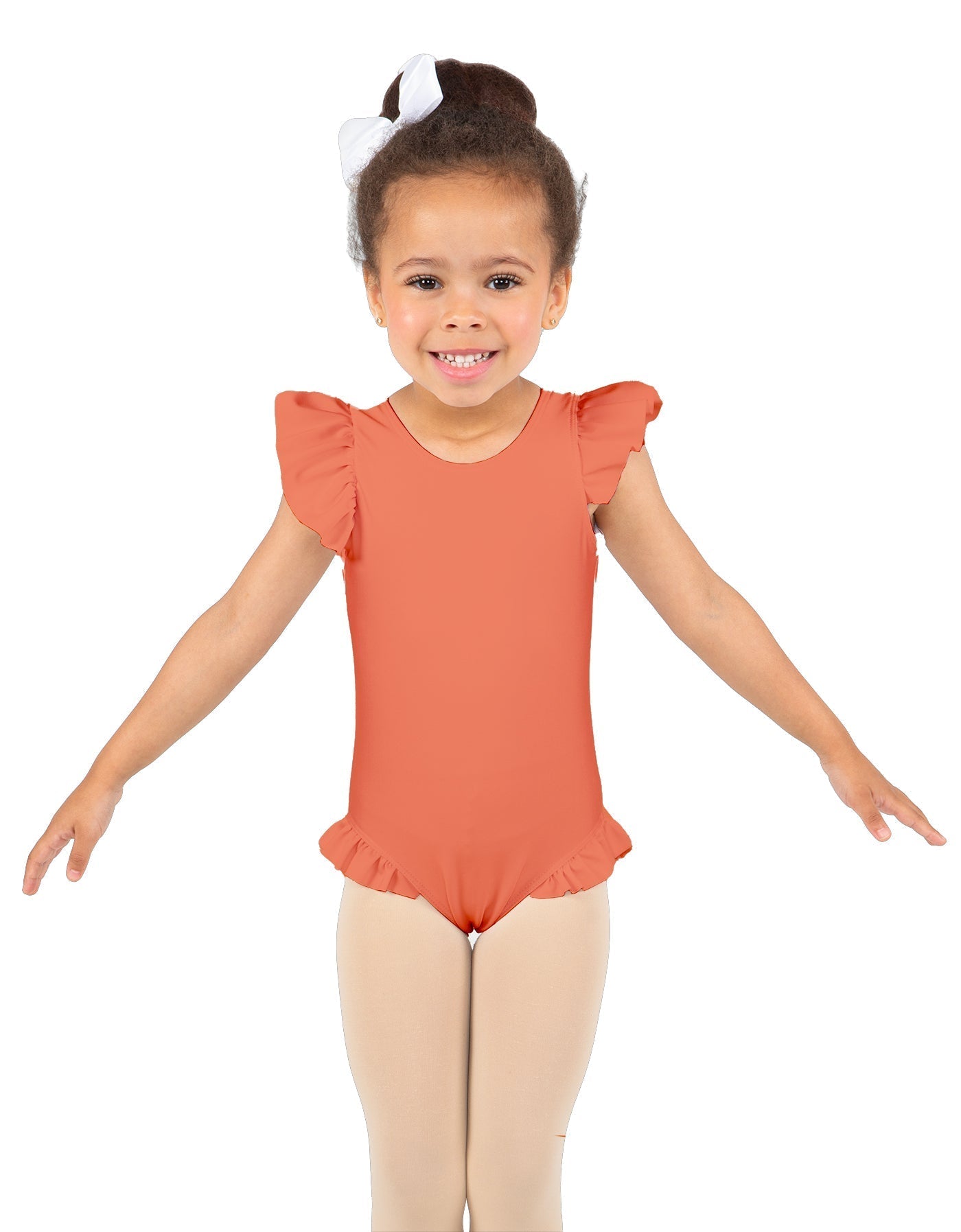 Solid Lycra Tank with Gather Sleeve and Legs Leotard