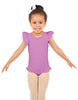 Solid Lycra Tank with Gather Sleeve and Legs Leotard