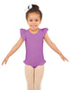 Solid Lycra Tank with Gather Sleeve and Legs Leotard