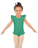 Solid Lycra Tank with Gather Sleeve and Legs Leotard