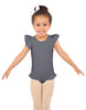Solid Lycra Tank with Gather Sleeve and Legs Leotard