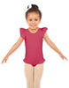 Solid Lycra Tank with Gather Sleeve and Legs Leotard