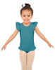 Solid Lycra Tank with Gather Sleeve and Legs Leotard