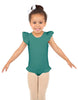 Solid Lycra Tank with Gather Sleeve and Legs Leotard