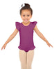 Solid Lycra Tank with Gather Sleeve and Legs Leotard