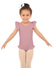 Solid Lycra Tank with Gather Sleeve and Legs Leotard
