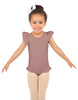 Solid Lycra Tank with Gather Sleeve and Legs Leotard