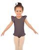 Solid Lycra Tank with Gather Sleeve and Legs Leotard
