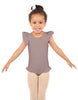 Solid Lycra Tank with Gather Sleeve and Legs Leotard