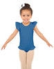 Solid Lycra Tank with Gather Sleeve and Legs Leotard