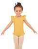 Solid Lycra Tank with Gather Sleeve and Legs Leotard