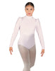 Solid Lycra Long Puff Sleeve with TNeck and Keyhole Back Leotard
