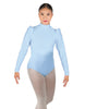 Solid Lycra Long Puff Sleeve with TNeck and Keyhole Back Leotard