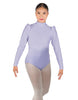Solid Lycra Long Puff Sleeve with TNeck and Keyhole Back Leotard