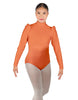 Solid Lycra Long Puff Sleeve with TNeck and Keyhole Back Leotard