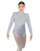 Solid Lycra Long Puff Sleeve with TNeck and Keyhole Back Leotard