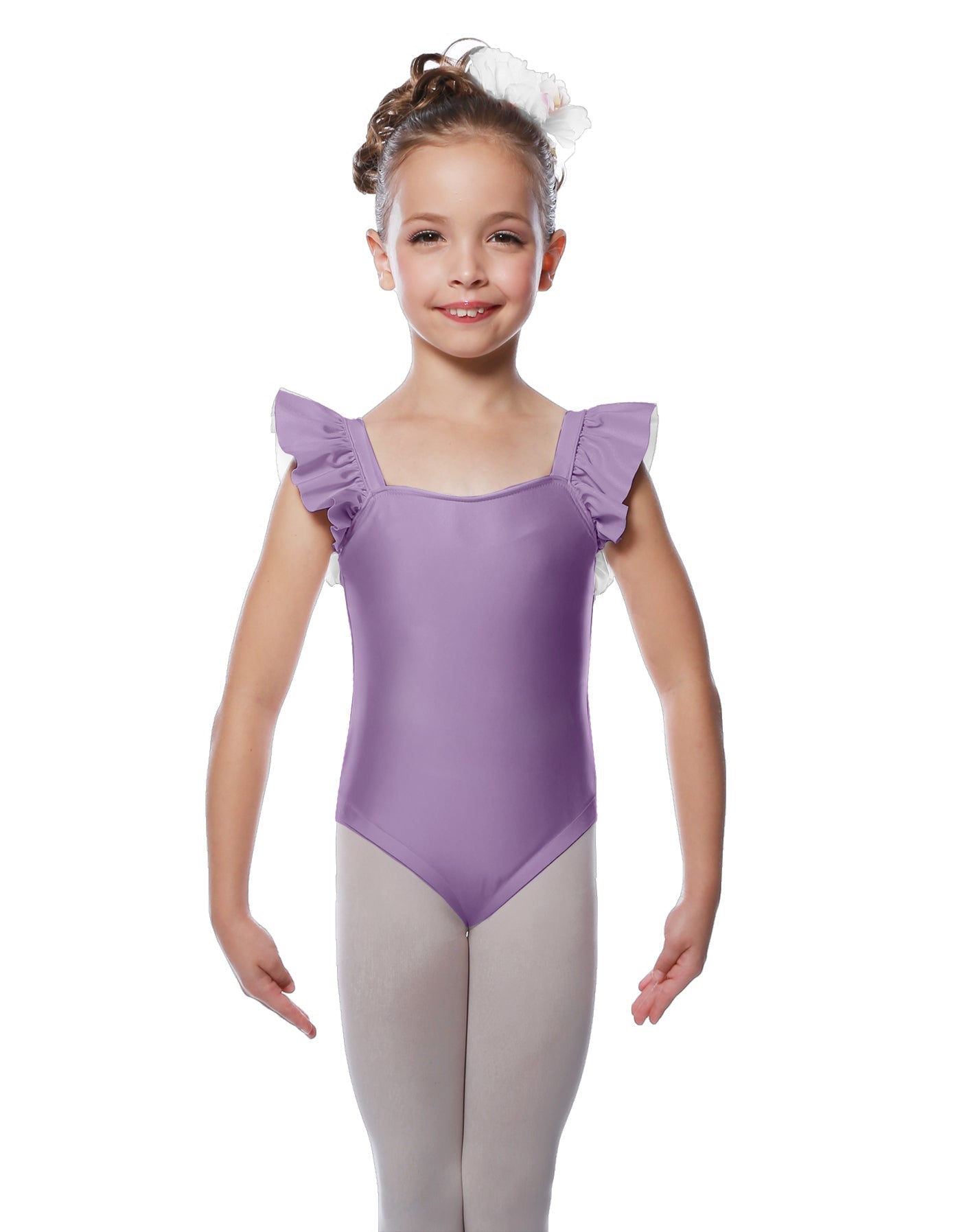 Solid Lycra Flutter Strap Leotard