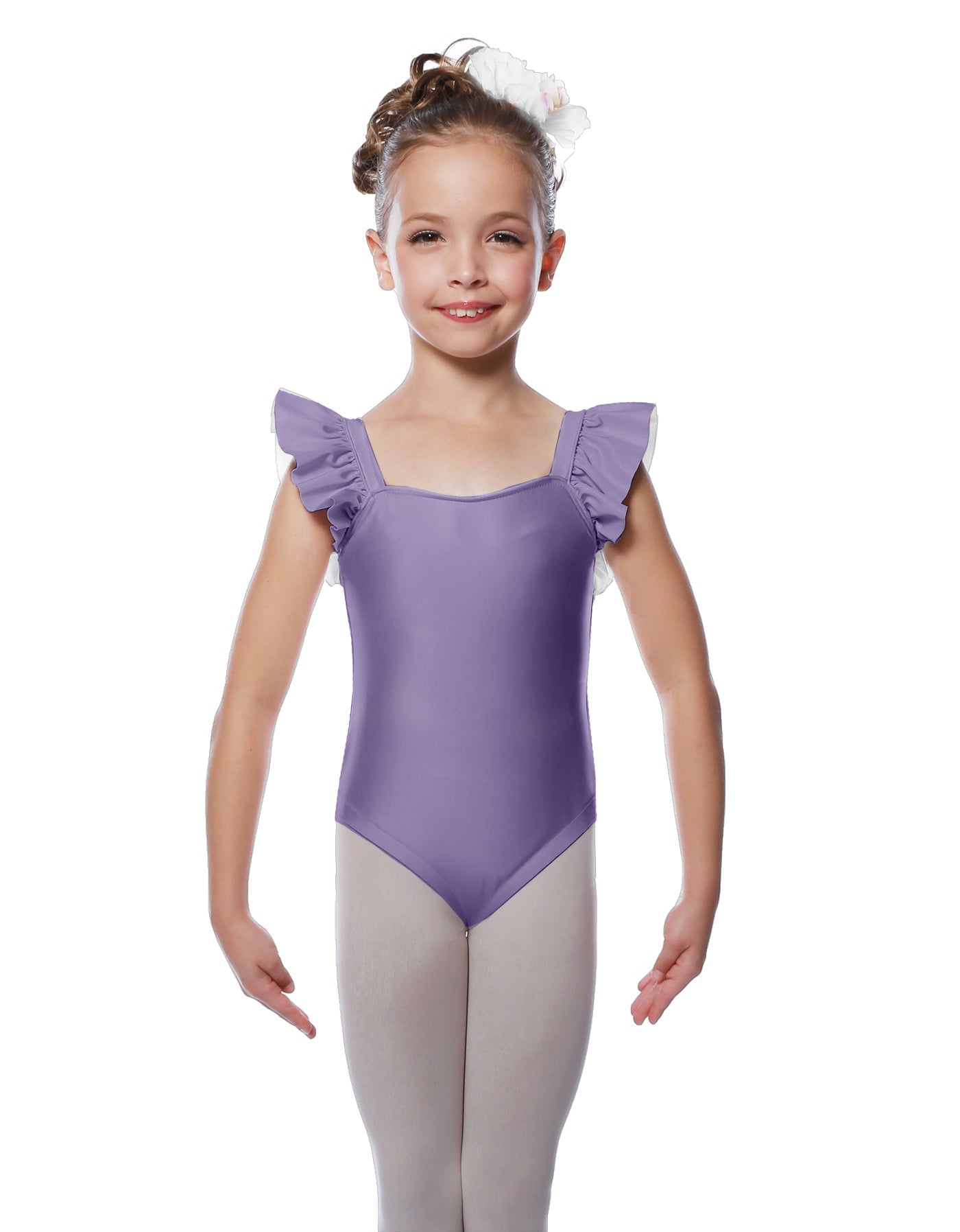 Solid Lycra Flutter Strap Leotard