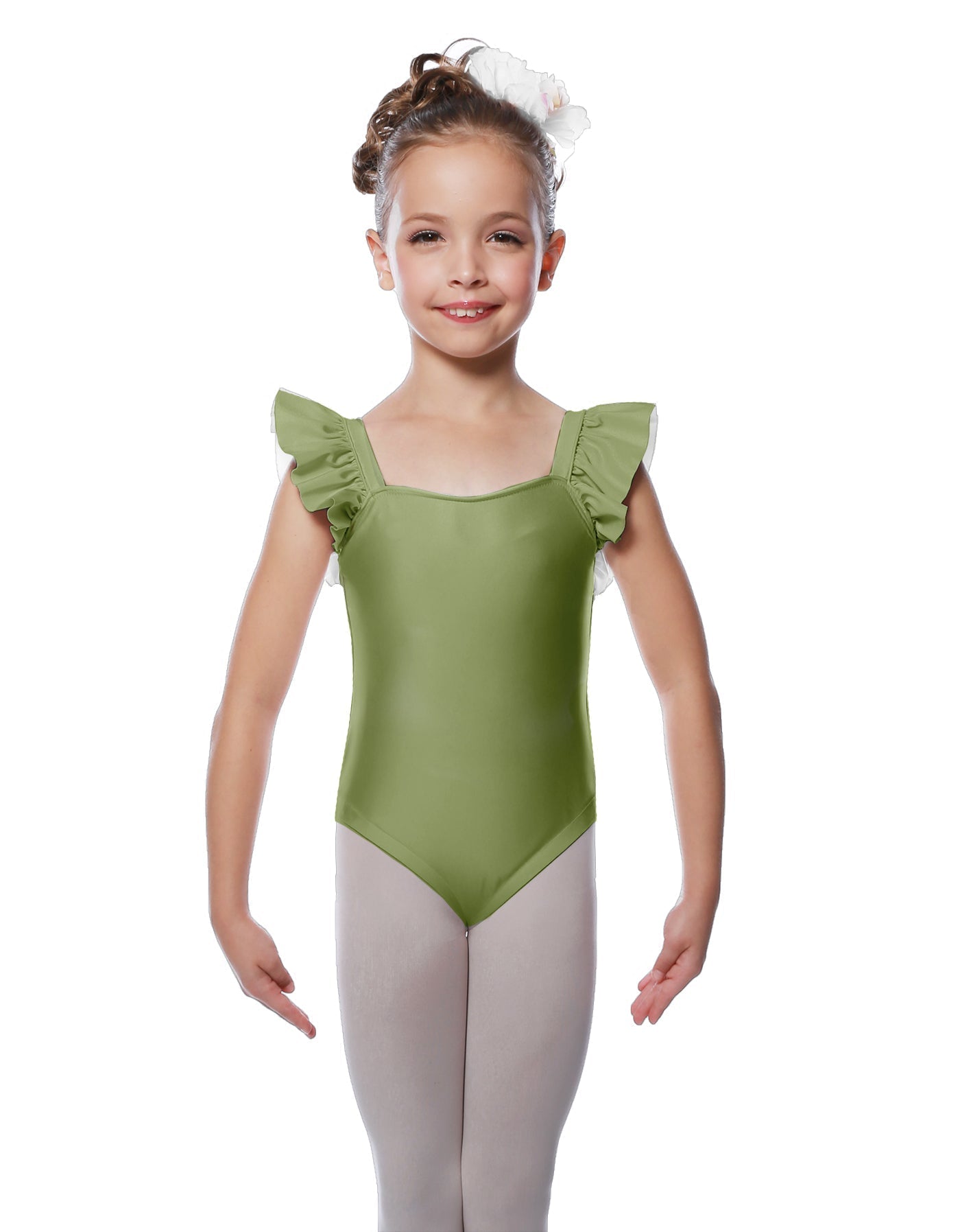 Solid Lycra Flutter Strap Leotard