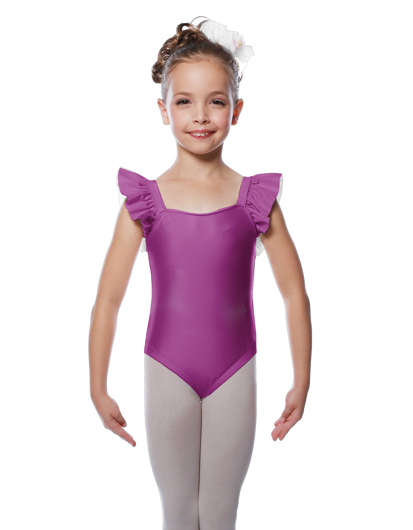 Solid Lycra Flutter Strap Leotard