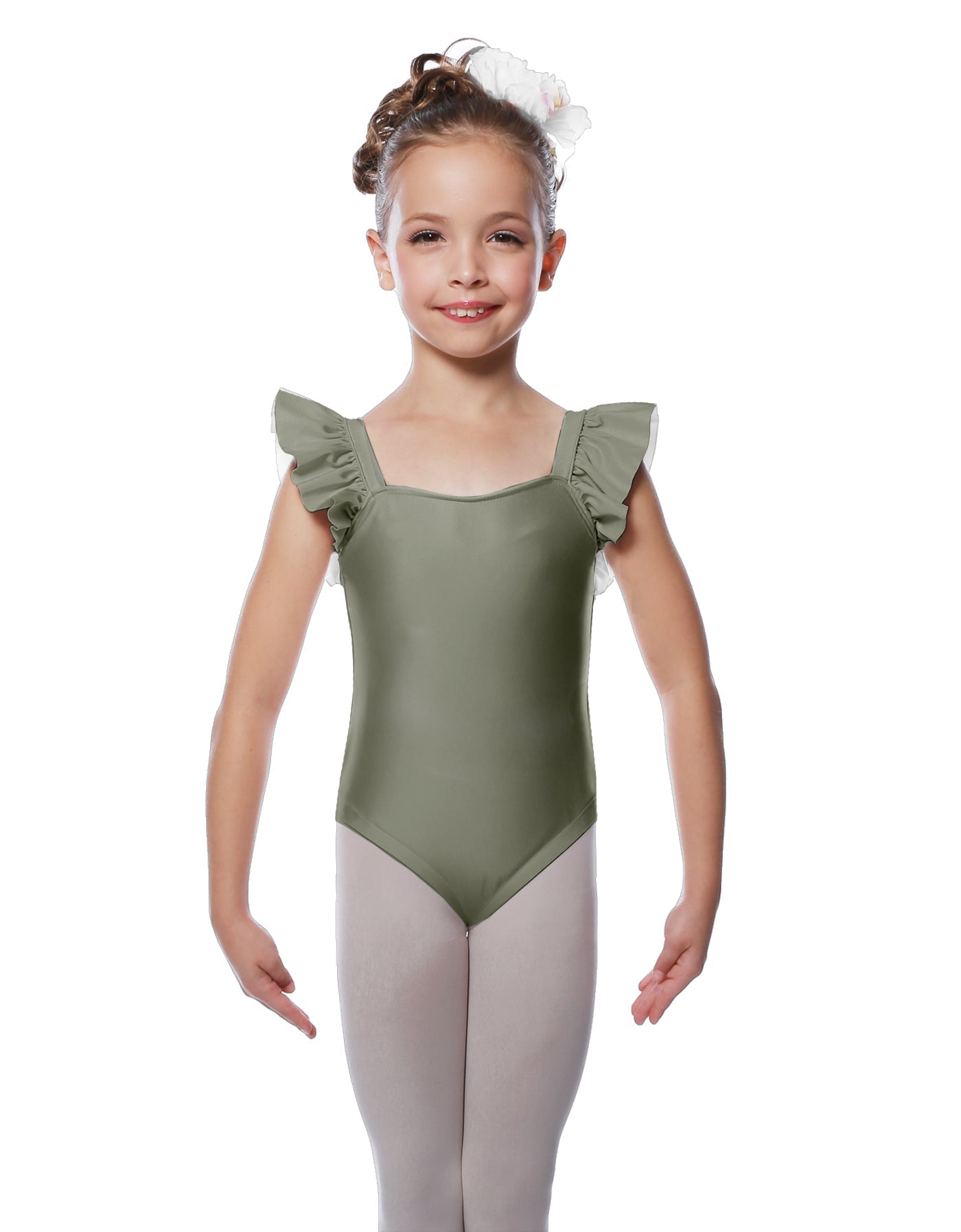 Solid Lycra Flutter Strap Leotard