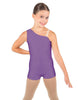 Solid Lycra One Shoulder Biketard