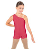 Solid Lycra One Shoulder Biketard