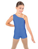 Solid Lycra One Shoulder Biketard