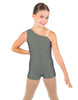 Solid Lycra One Shoulder Biketard