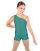 Solid Lycra One Shoulder Biketard