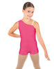 Solid Lycra One Shoulder Biketard