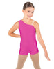 Solid Lycra One Shoulder Biketard
