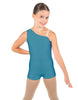 Solid Lycra One Shoulder Biketard