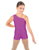 Solid Lycra One Shoulder Biketard