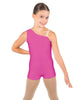 Solid Lycra One Shoulder Biketard