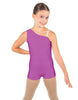 Solid Lycra One Shoulder Biketard